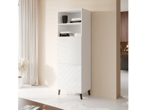 ABETO CAMA MEBLE Стелаж 60 білий / білий глянець