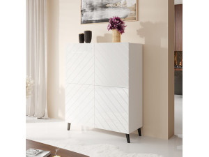 ABETO CAMA MEBLE Комод 100 білий / білий глянець