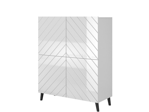 ABETO CAMA MEBLE Комод 100 білий / білий глянець