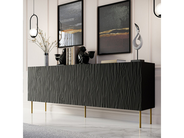 JUNGLE 190 CAMA MEBLE Комод чорний