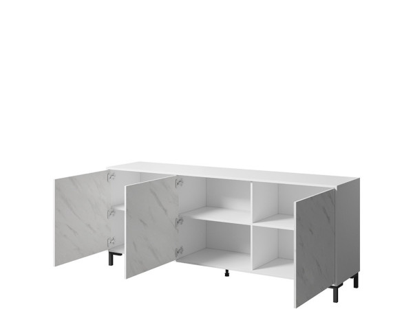 MARMO 200 3D CAMA MEBLE Комод білий / білий мармур