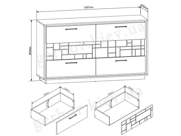 PONT Комод KOM6S BRW