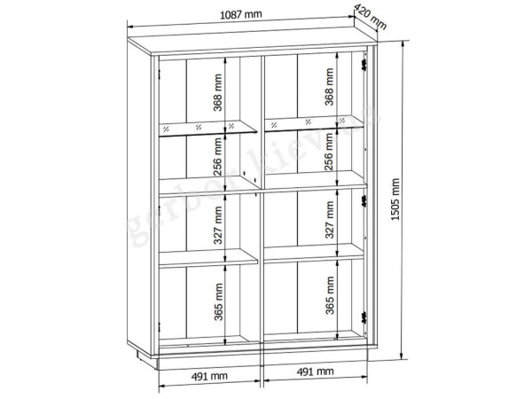 PONT Вітрина REG2W BRW