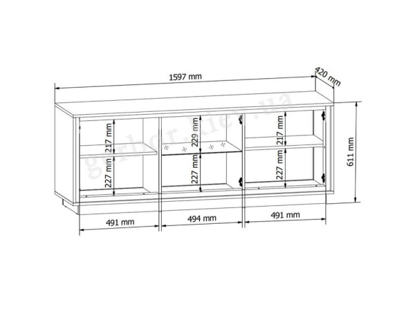 PONT Тумба ТВ RTV2D1W BRW