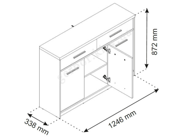PAVI Комод 3D2S ВМВ