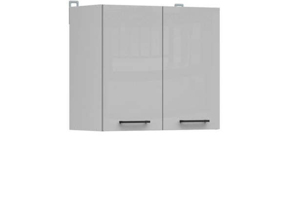 JUNONA LINE Шафа навісна G2D/80/57 BRW світло-сірий глянець