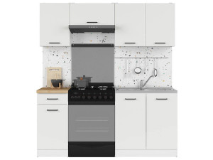 JUNONA LINE 180 ZBL Кухня BRW крейдяний глянець