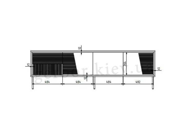 ABI 200 4D CAMA MEBLE Тумба ТВ чорний