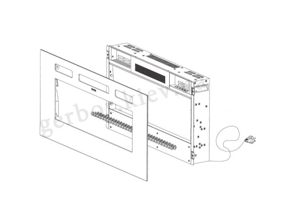ART DECO EF RTV CAMA MEBLE Тумба ТВ з електрокаміном