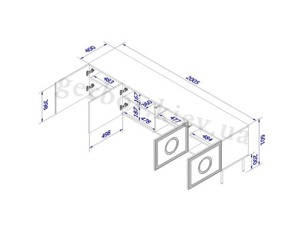 PALAZZO 200 4D CAMA MEBLE Тумба ТВ