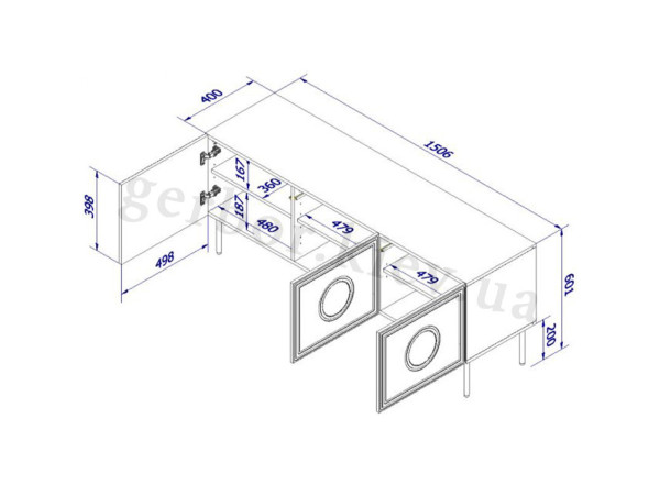 PALAZZO 150 3D CAMA MEBLE Тумба ТВ