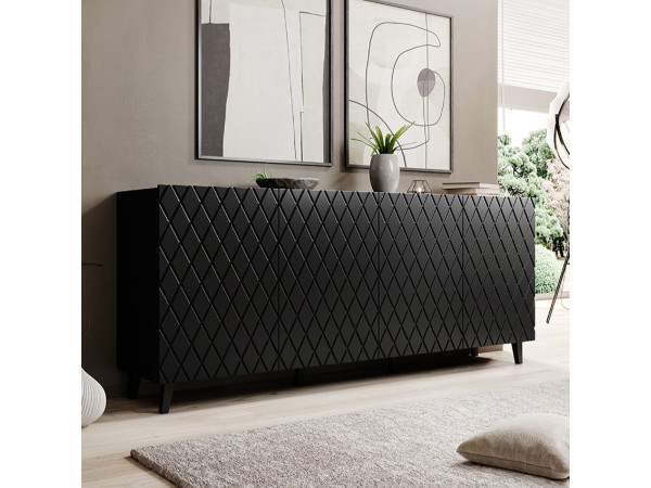 ASTI 200 4D CAMA MEBLE Комод чорний