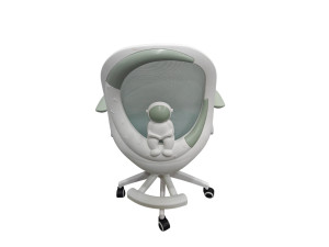 Крісло обертове дитяче з підставкою для ніг PERFECT KIDS ASTRONAUT GREEN Perfect Home Україна Зелений