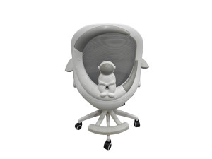 Крісло обертове дитяче з підставкою для ніг PERFECT KIDS ASTRONAUT GRAY Perfect Home Україна Сірий