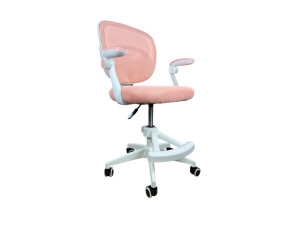 Крісло обертове дитяче з підставкою для ніг PERFECT KIDS PINK Perfect Home Україна Рожевий