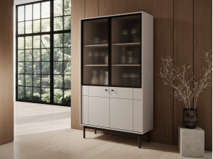 Вітрина Perfect Home Джапанді / Japandi WT104 2-дверна Кашемір