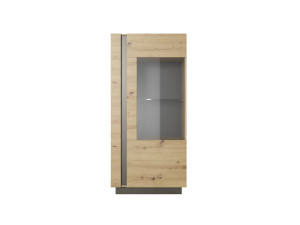 Вітрина низька Perfect Home Арко / Arco 1-дверна 1D1W/72 Дуб артизан/графіт