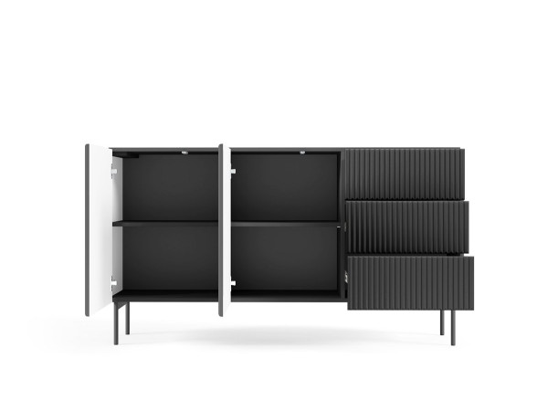 Комод Perfect Home Муті / Muti 2D3S/147 2-дверний з 3 шухлядами Чорний