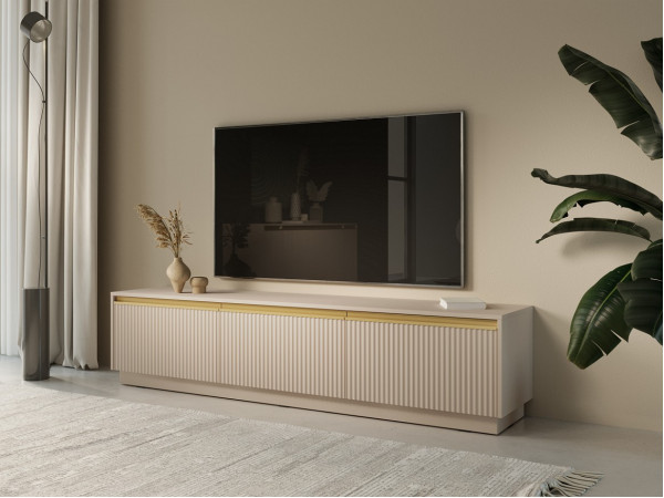 Тумба під ТВ Perfect Home Роял / Royal RTV180 3-дверна Бежевий