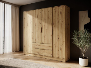 Шафа для одягу Perfect Home Келлі / Kelly 4D 4-дверна Дуб артизан