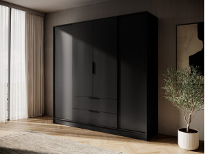 Шафа для одягу Perfect Home Келлі / Kelly 4D 4-дверна Чорний