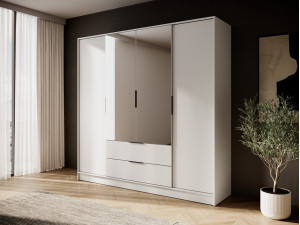 Шафа для одягу Perfect Home Келлі / Kelly 4DL 4-дверна з дзеркалом Кашемір
