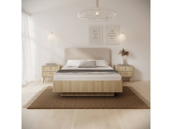 Тумба приліжкова Perfect Home Вікі / Viki 2S з 2 шухлядами Дуб бариста