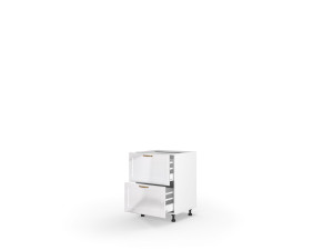 Кухонна секція Вінтаж нижня 60Н2ШХ/820 Pro Hettich(Білий/Напівмат Білий 9003)