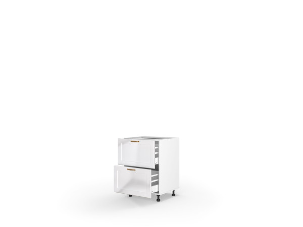 Кухонна секція Вінтаж нижня 60Н2ШХ/820 Pro Hettich(Білий/Напівмат Білий 9003)