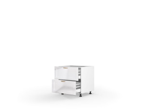 Кухонна секція Вінтаж нижня 80Н2ШХ/820 Pro Hettich(Білий/Напівмат Білий 9003)