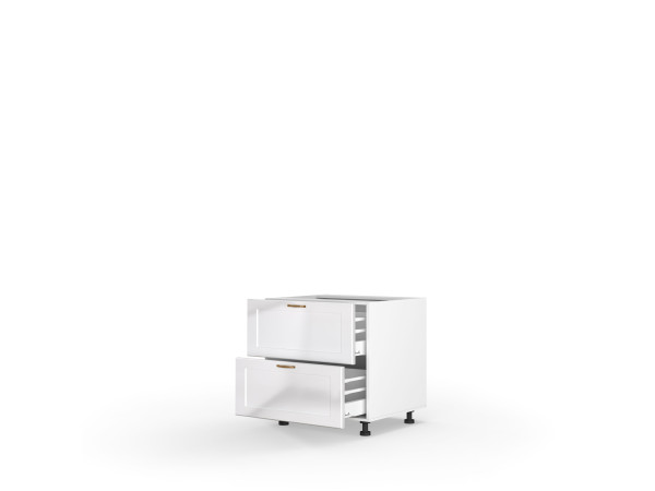Кухонна секція Вінтаж нижня 80Н2ШХ/820 Pro Hettich(Білий/Напівмат Білий 9003)