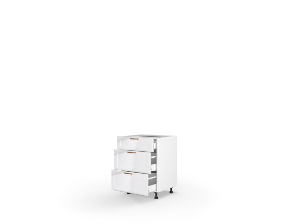 Кухонна секція Вінтаж нижня 60Н3ШХ/820 Pro Hettich(Білий/Напівмат Білий 9003)
