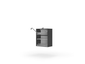 Корпус кухонний секцiя верхня 80ВС/900 2дв Сушка Aventos Pro Blum+Rejs(Антрацит (Серія М))