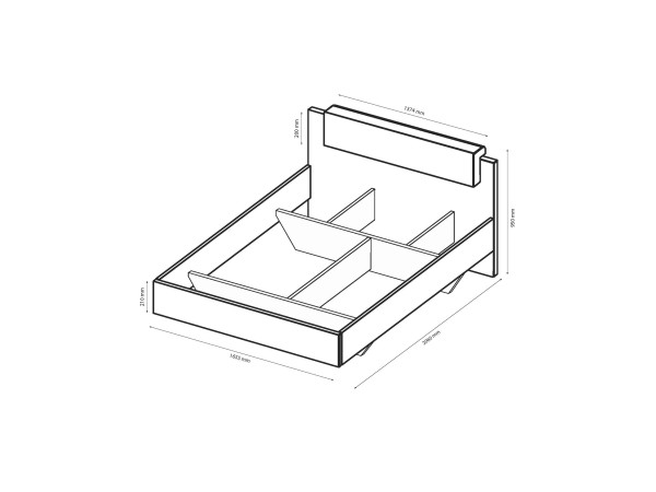 Ліжко Асті 1.2х2.0