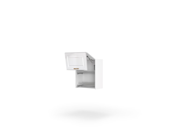 Кухонна секція Вінтаж верхня 60ВС/720 2дв Сушка AventosPro Blum+Rejs(Білий/Напівмат Білий 9003)
