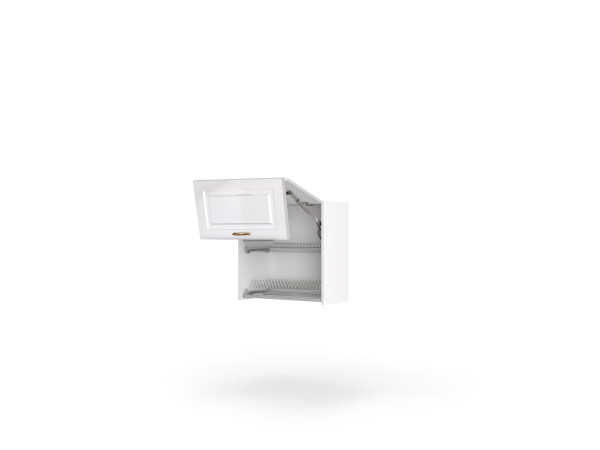 Кухонна секція Вінтаж верхня 80ВС/720 2дв Сушка Aventos Pro Blum+Rejs(Білий/Напівмат Білий 9003)
