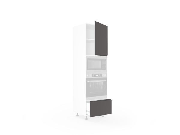 Фасад кухонний Міленіум 60ПДМ1ШХ/2140 Духовка+Мікрохвильовка Pro Blum+Hettich ПРАВИЙ (напівмат)