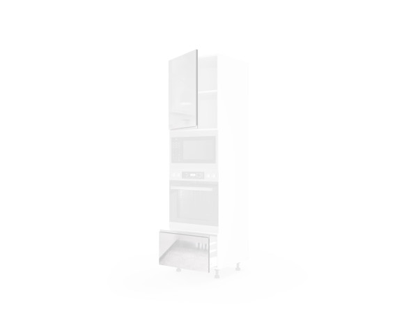 Фасад кухонний Міленіум WG 60ПДМ1ШХ/2140 Духовка+Мікрохвильовка Pro Blum+Hettich ЛІВИЙ(Глянець Білий (Серія М))