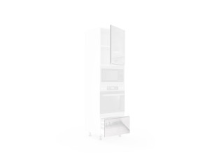 Фасад кухонний Міленіум WG 60ПДМ1ШХ/2140 Духовка+Мікрохвильовка Pro Blum+Hettich Правий(Глянець Білий)