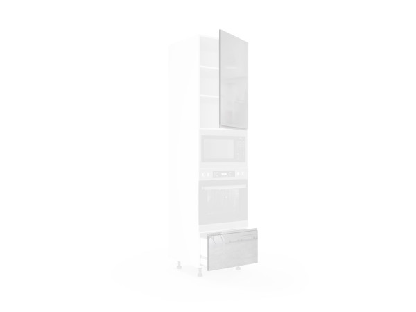 Фасад кухонний Міленіум WG 60ПДМ1ШХ/2320 Духовка+Мікрохвильовка Pro Blum+Hettich Правий(Глянець Білий)