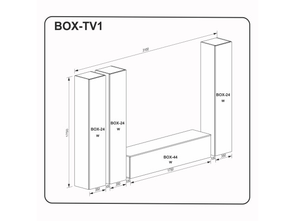 Вітальний набір BOX TV1