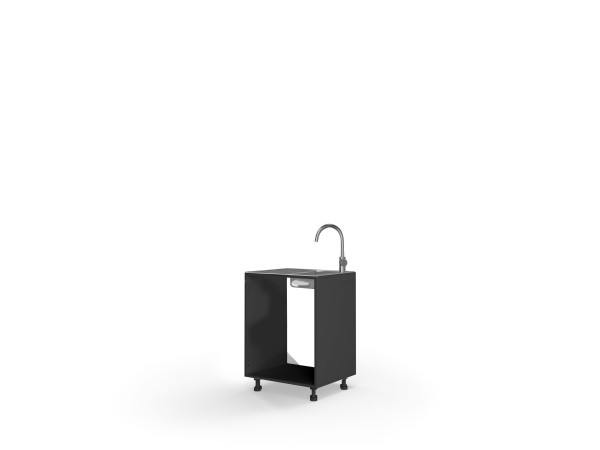 Корпус кухонний секція нижня 60НМ/820 2дв Мийка Pro Blum(Антрацит (Серія М))