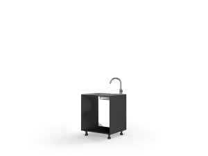 Корпус кухонний секція нижня 80НМ/820 2дв Мийка Pro Blum(Антрацит (Серія М))