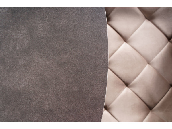 Стіл PORTO CERAMIC 120(160)*120 тем.сірий ефект мармуру/чорний мат