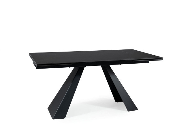 Стіл SALVADORE CERAMIC 160(240)*90 чорний SAHARA NOIR/чорний мат