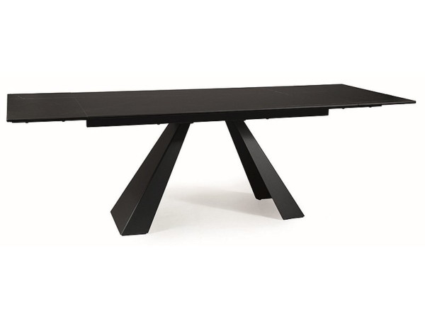 Стіл SALVADORE CERAMIC 160(240)*90 чорний SAHARA NOIR/чорний мат
