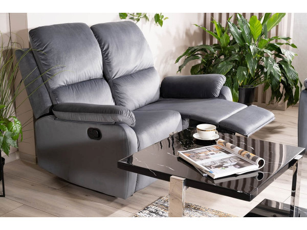 Софа розкладна SPENCER 2 VELVET сіра BL.14