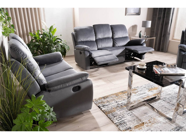 Софа розкладна SPENCER 2 VELVET сіра BL.14