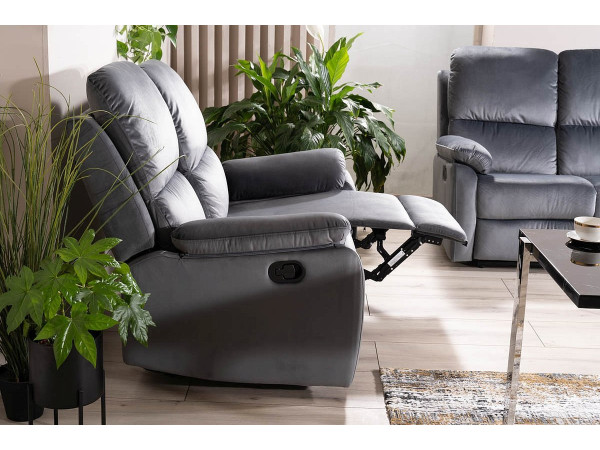 Софа розкладна SPENCER 2 VELVET сіра BL.14