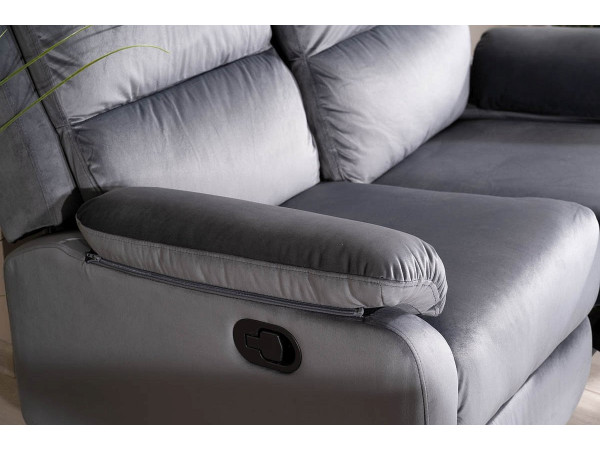 Софа розкладна SPENCER 3 VELVET сіра BL.14